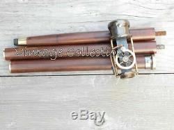 10 Pieces Brass Steam Engine Handle Walking StickVintage Wooden Walking Cane
