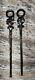 2 Hand Carved African Walking Sticks