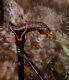 36' Wooden Cane Walking Stick Horse With Saddle Animal Wood Carved Walking Can