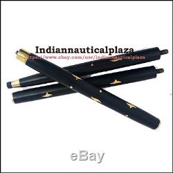 5 Pcs Wooden Stick, 3 Fold Vintage Brass Wood Walking Cane for customise Sticks
