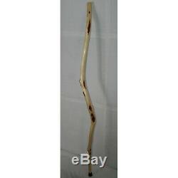 54'' Crooked Wooden Wizard Walking Staff, Kinky Shaman Stave Rustic Hiking Stick