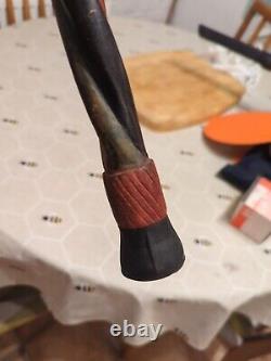 African Wooden Carved Walking Stick / Cane / Elephant