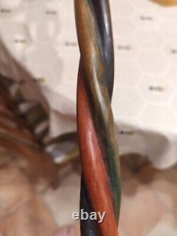 African Wooden Carved Walking Stick / Cane / Elephant