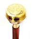 Anchor Brass Head W Handle Victorian Design Wooden Walking Stick Cane Best Gift