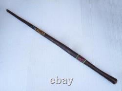 Antique African Hand-Carved Wooden Staff Walking Stick Animal Human Figures 96cm
