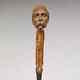 Antique Cane Clemenceau Walking Stick France Carved Statesman Art Hand Head Rare