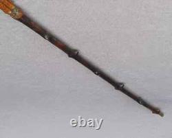 Antique Cane Clemenceau Walking Stick France Carved Statesman Art Hand head Rare