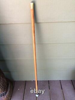 Antique English 18K Gold Top Fine Dress Cane Walking Stick Brigg London