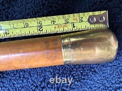 Antique English 18K Gold Top Fine Dress Cane Walking Stick Brigg London