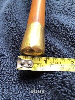 Antique English 18K Gold Top Fine Dress Cane Walking Stick Brigg London