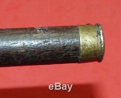 Antique German 800 Silver Handle wooden Vtg Cane Walking Stick 19th century wood