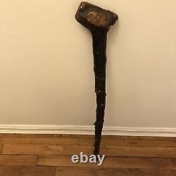 Antique IRISH BLACKTHORN SHILLELAGH WALKING STICK with Many Points 35 Inches