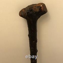 Antique IRISH BLACKTHORN SHILLELAGH WALKING STICK with Many Points 35 Inches