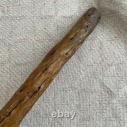 Antique Large Wooden Carved Root Walking Stick Cane Club