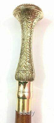 Antique Nautical Brass Designer Handle Wooden Walking Stick Folding Canes stick