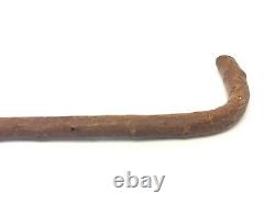 Antique Old Handmade Curved Wood Wooden Walking Stick 36.5 Cane