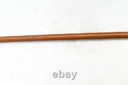Antique Original Fine Jade Inlay Handle Wooden Swagger Walking Stick NH3547