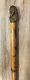 Antique Unique Wooden Walking Stick Cane Bronze Head Pommel Late 18th Century