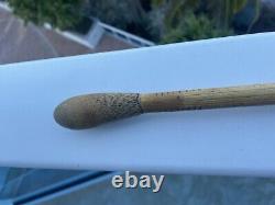 Antique Unusual Continental burl wooden walking cane stick
