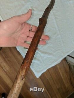 Antique Vintage 33 Wood Wooden Twisted Rustic Walking Stick Cane