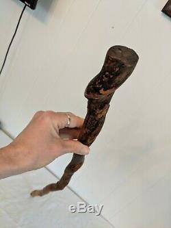 Antique Vintage 37 Wood Wooden Twisted Rustic Walking Stick Cane