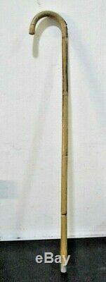 Antique / Vintage Equestrian Horse Measure Gadget Wooden Walking Stick 1910's