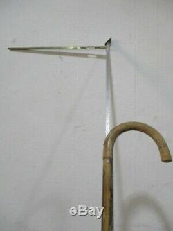 Antique / Vintage Equestrian Horse Measure Gadget Wooden Walking Stick 1910's