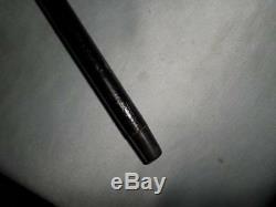 Antique/Vintage Silver Crook Handle Wooden Walking Stick- Initials'M. J.' 90.5cm