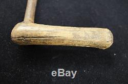 Antique Vintage Wooden Cane Walking Stick Carved from the Dikes of Holland 1847