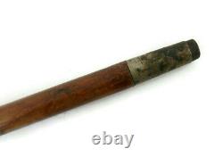 Antique Walking Cane withDerby Style Handle Finger Grips Wooden Walking Stick