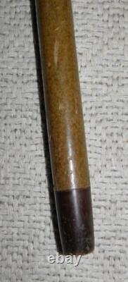 Antique Walking Stick / Cane Hallmarked 14 Carat Gold Engraved Pommel Malacca