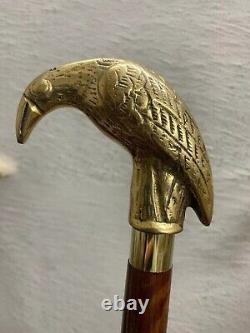 Antique Walking Stick Wooden Cane Brass Handle Knob maritime Gift Lot Of 10 Unit