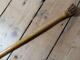 Antique Wooden Greek Kepkypa Walking Stick With Hand Carved Hand Top