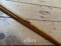 Antique Wooden Greek Kepkypa Walking Stick With Hand Carved Hand Top