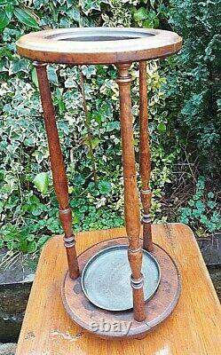 Antique Wooden Umbrella / Walking Stick Stand Round
