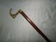 Antique Wooden Walking Stick- Brass Handle With Mining/machine/tools Design 95cm