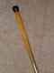 Antique Wooden Walking Stick/cane With Rounded Top 86cm