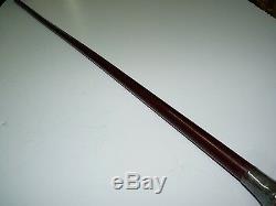 Antique Wooden Walking Stick, Silver Handle, Marked Minerve and M&F, L 95.5 cm