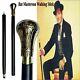 Bat Masterson Handcrafted Antique Brass Polish Wooden Walking Stick Cane Gift