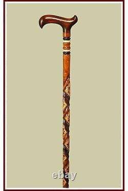 BLACK FRIDAY Handmade Wooden Walking Stick, High Quality Unique Carved Cane