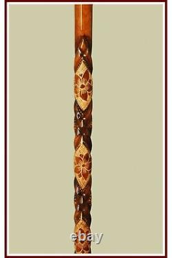BLACK FRIDAY Handmade Wooden Walking Stick, High Quality Unique Carved Cane