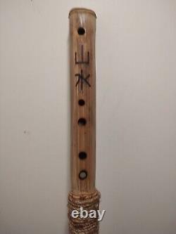 Bamboo Flute Walking Hiking Stick, Meditation Staff, ¨Mountain¨ ¨Stream¨