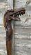 Beautiful Vintage Hand Carved Wooden Dragon Walking Stick (c3)