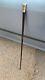 Beautiful Vintage Wooden Silver Topped Walking Stick Cane (c3)