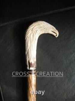 Best Eagle Head Handle Wood Carved Unique Wooden Walking Stick Cane x-mas gift