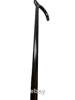 Black Walking Cane Men Women Mobility Palm Rest Hickory Wooden Masters USA A3