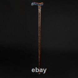 Blue Alexandrite Wooden Cane Beautiful Hand Crafted Walking Stick for Gift