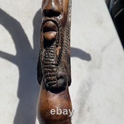 Bob Marley Hand Made Wooden Walking Stick