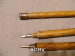 Bookmaker Wooden Walking Stick Cane Prohibition Era Concealed Pen Pencil