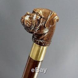 Boxer dog Wooden Handmade Cane Walking Stick Unique Men's Accessories
